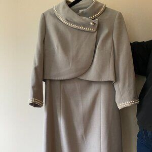 Tahari Beaded Jacket & Sheath Dress